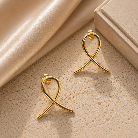 Boucles d’Oreilles Émilie Dorées en Acier Inoxydable 316L