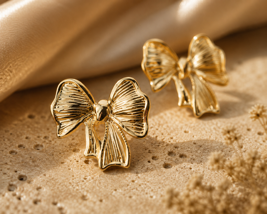 Boucles d’Oreilles Sally Dorées en Acier Inoxydable 316L