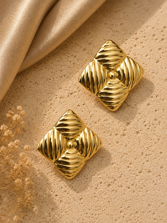 Boucles d’Oreilles Adele Dorées en Acier Inoxydable 316L